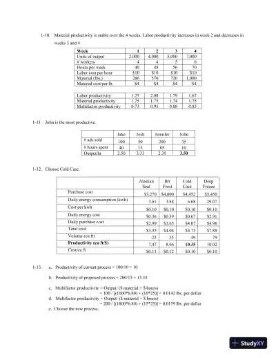 Solution Manual for Operations and Supply Chain Management, 9th Edition - Page 7 preview image