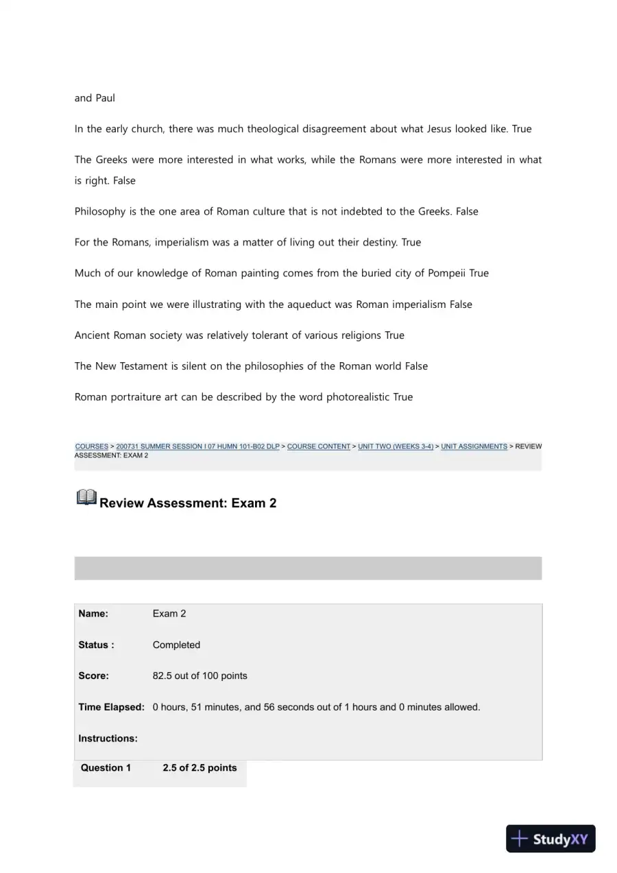 Liberty University CSTU 101 Quiz 4 Complete Solutions Correct Answers Key, page 4