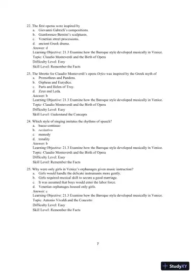 Test Bank for The Humanities: Culture, Continuity, and Change, Volume 2, 4th Edition - Page 10 preview image