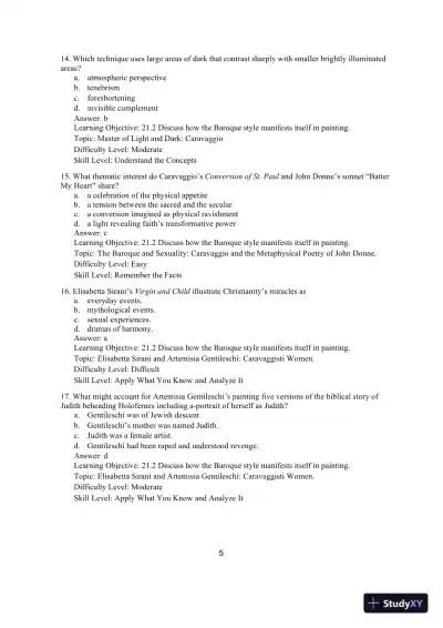 Test Bank for The Humanities: Culture, Continuity, and Change, Volume 2, 4th Edition - Page 8 preview image