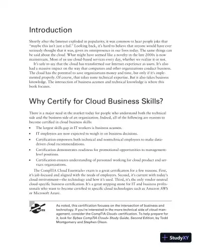 CompTIA Cloud Essentials+ Study Guide: Exam CLO-002 2nd Edition (2020) - Page 22 preview image