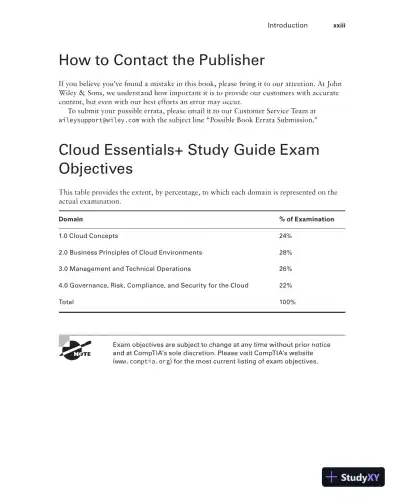 CompTIA Cloud Essentials+ Study Guide: Exam CLO-002 2nd Edition (2020) - Page 26 preview image