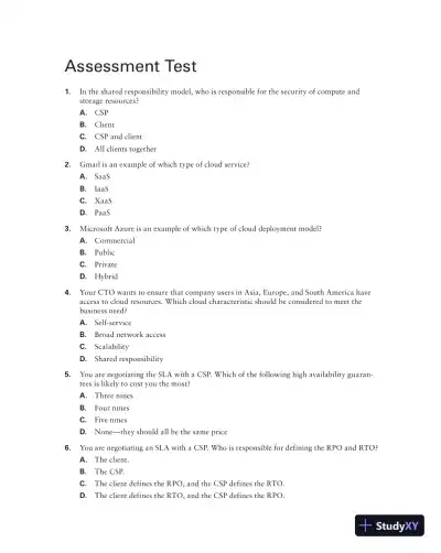 CompTIA Cloud Essentials+ Study Guide: Exam CLO-002 2nd Edition (2020) - Page 28 preview image