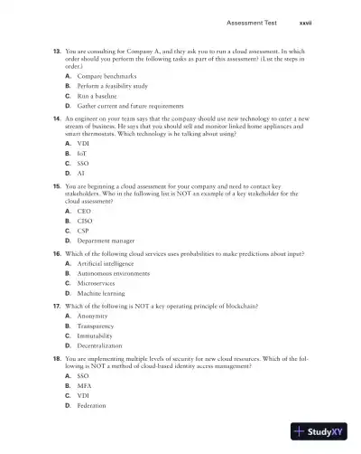CompTIA Cloud Essentials+ Study Guide: Exam CLO-002 2nd Edition (2020) - Page 30 preview image