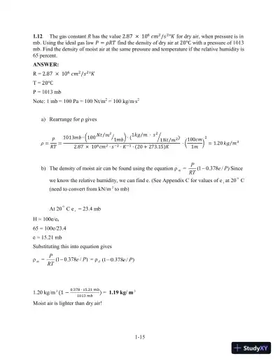 Solution Manual for Hydrology and Floodplain Analysis, 6th Edition - Page 16 preview image