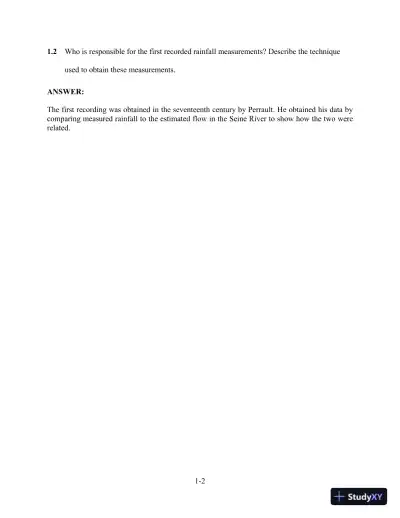 Solution Manual for Hydrology and Floodplain Analysis, 6th Edition - Page 3 preview image