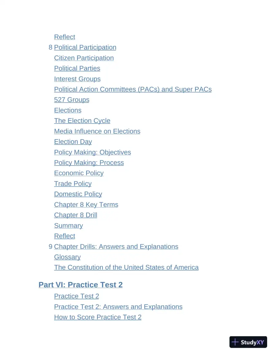 Princeton Review AP U.S. Government and Politics Prep : 3 Practice Tests + Complete Content Review (2023), page 12