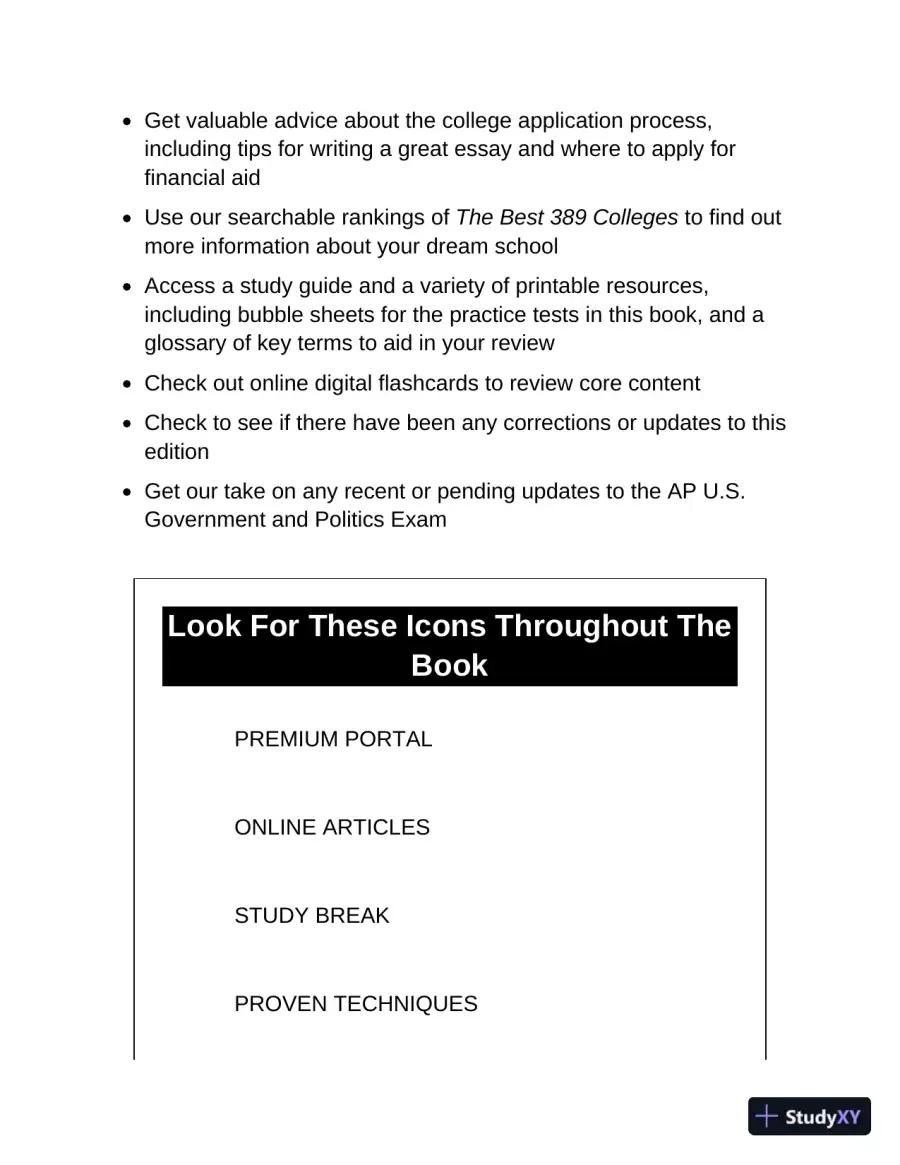Princeton Review AP U.S. Government and Politics Prep : 3 Practice Tests + Complete Content Review (2023), page 17