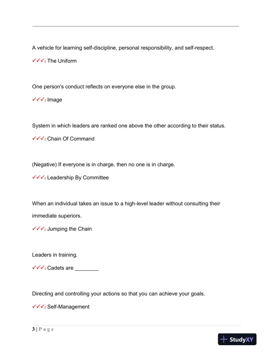 CAP Leadership Practice Exam With Answers (136 Solved Questions), page 4