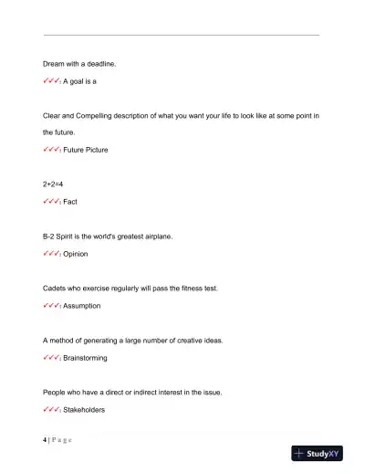 CAP Leadership Practice Exam With Answers (136 Solved Questions) - Page 5 preview image