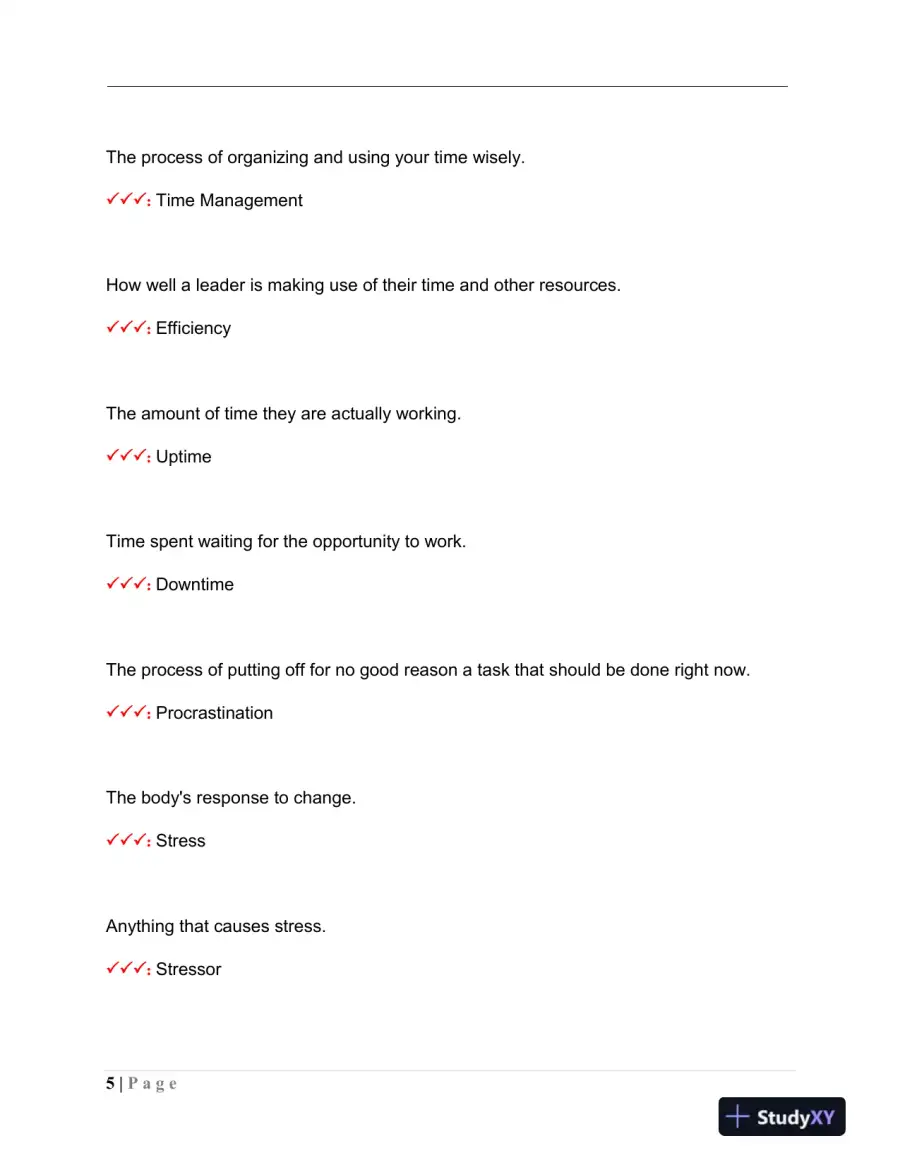 CAP Leadership Practice Exam With Answers (136 Solved Questions), page 6