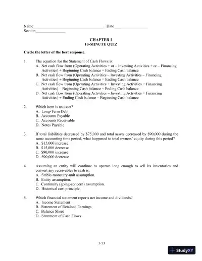 Class Notes for Financial Accounting, 10th Edition - Page 14 preview image