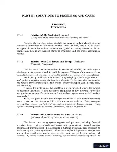 Accounting For Decision Making And Control, 9th Edition Solution Manual - Page 1 preview image