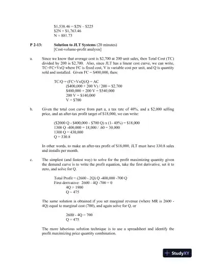 Accounting For Decision Making And Control, 9th Edition Solution Manual - Page 13 preview image