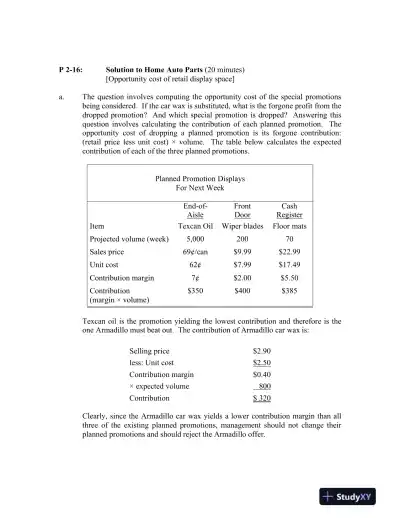 Accounting For Decision Making And Control, 9th Edition Solution Manual - Page 16 preview image