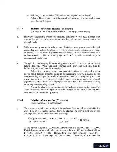 Accounting For Decision Making And Control, 9th Edition Solution Manual - Page 5 preview image