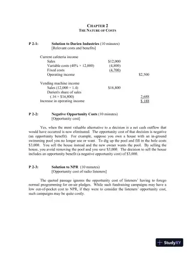 Accounting For Decision Making And Control, 9th Edition Solution Manual - Page 7 preview image