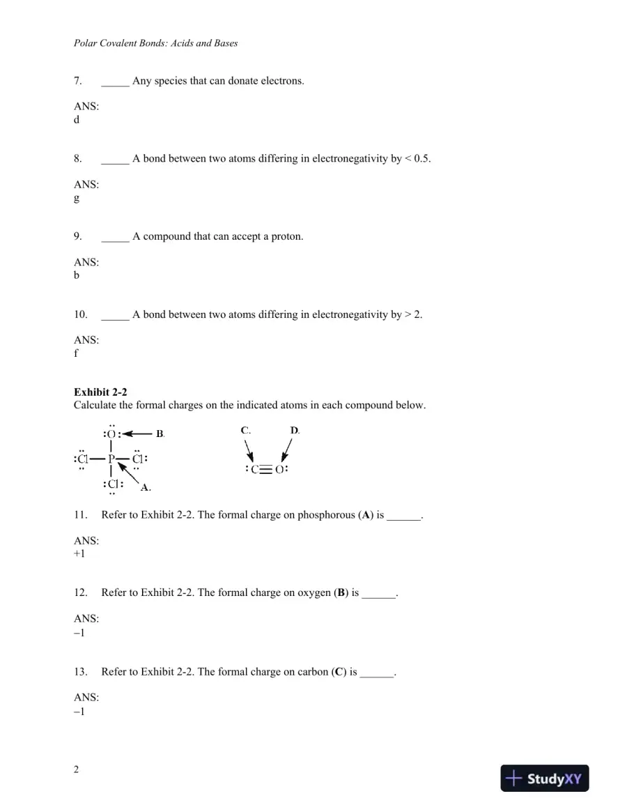 Test Bank for Organic Chemistry, 8th Edition, page 13