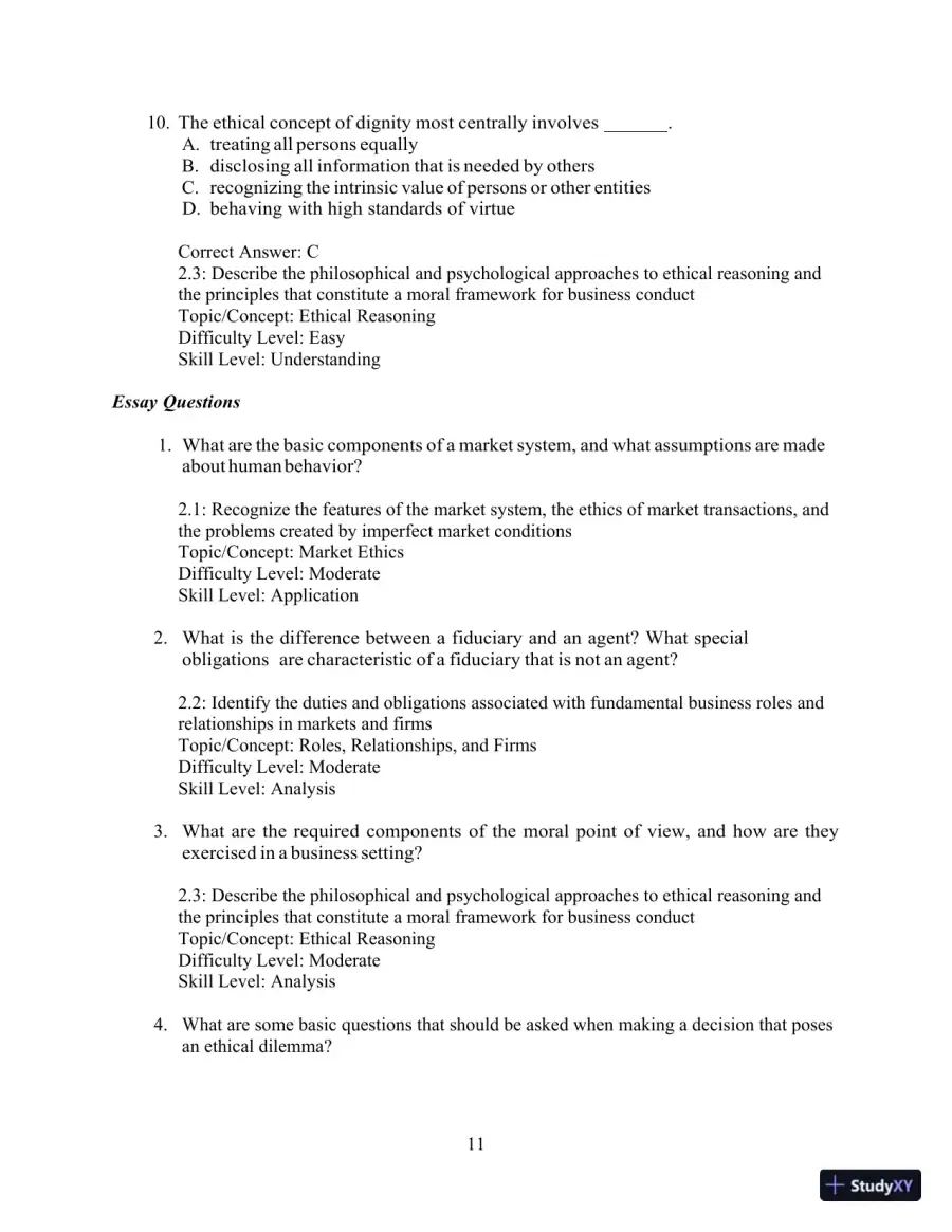 Test Bank For Ethics And The Conduct Of Business 8th Edition Test Bank, page 14