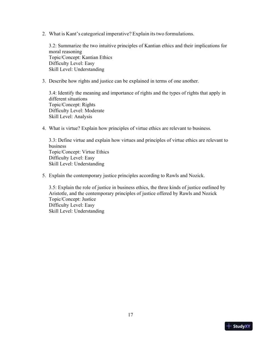 Test Bank For Ethics And The Conduct Of Business 8th Edition Test Bank, page 20
