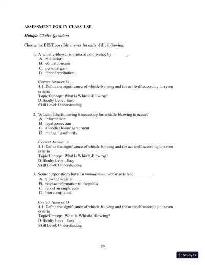 Test Bank For Ethics And The Conduct Of Business 8th Edition Test Bank - Page 22 preview image