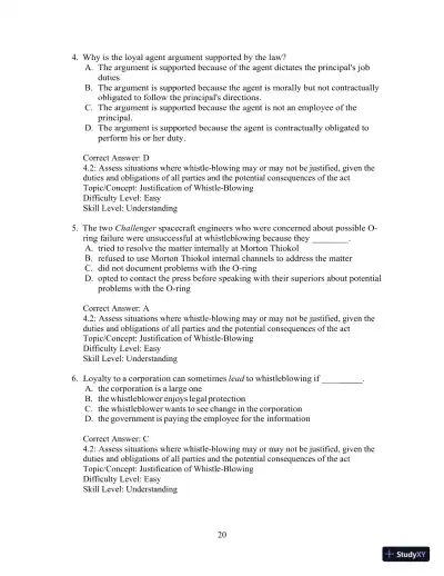 Test Bank For Ethics And The Conduct Of Business 8th Edition Test Bank - Page 23 preview image