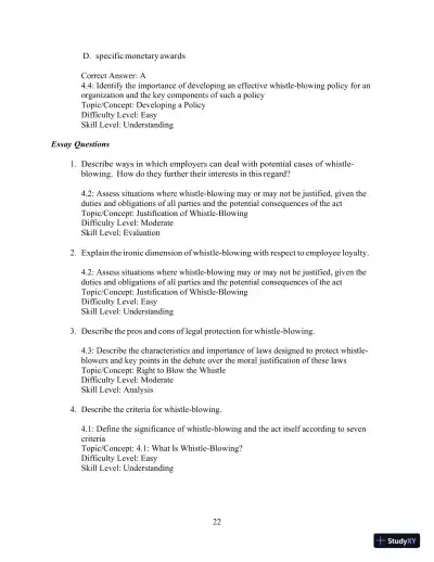 Test Bank For Ethics And The Conduct Of Business 8th Edition Test Bank - Page 25 preview image