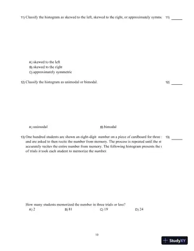 Test Bank For Elementary Statistics, 3rd Edition - Page 18 preview image
