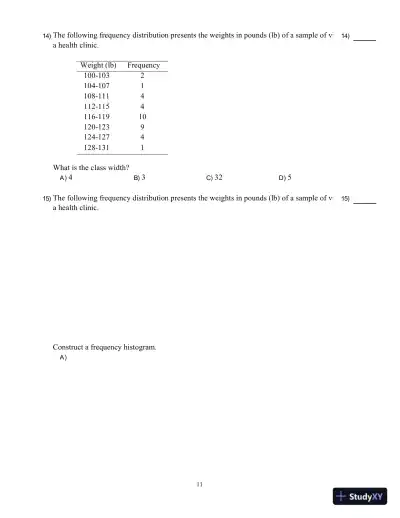 Test Bank For Elementary Statistics, 3rd Edition - Page 19 preview image