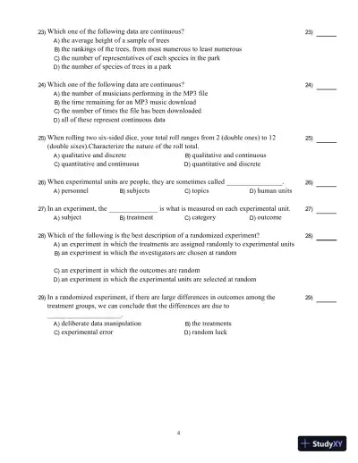 Test Bank For Elementary Statistics, 3rd Edition - Page 5 preview image