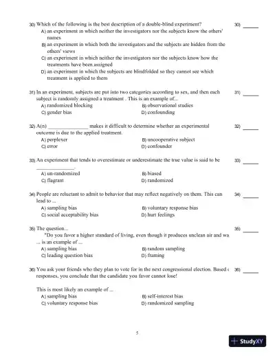 Test Bank For Elementary Statistics, 3rd Edition - Page 6 preview image