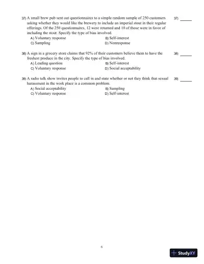 Test Bank For Elementary Statistics, 3rd Edition - Page 7 preview image