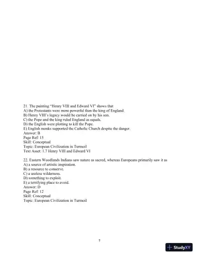 Test Bank For Visions of America: A History of the United States, Combined Volume 2nd Edition Test Bank - Page 10 preview image