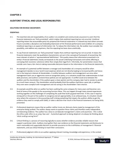 Auditing: An International Approach Seventh Canadian Edition Solution Manual - Page 24 preview image