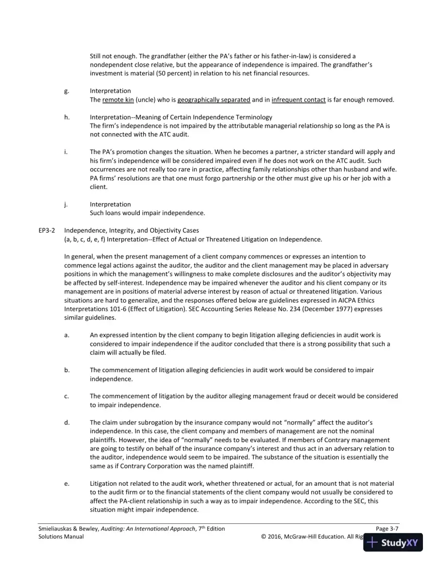 Auditing: An International Approach Seventh Canadian Edition Solution Manual, page 30