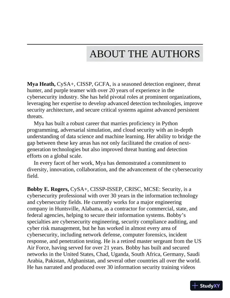 CompTIA CySA+ Cybersecurity Analyst Certification All-in-One Exam Guide (Exam CS0-003) (2024), page 8