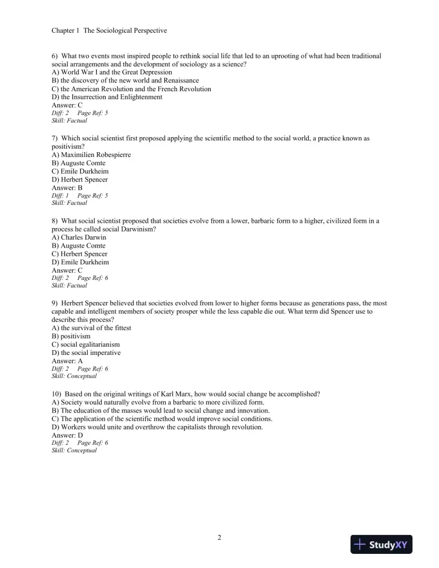 Essentials Of Sociology: A Down-To-Earth Approach, 8th Edition Test Bank, page 4