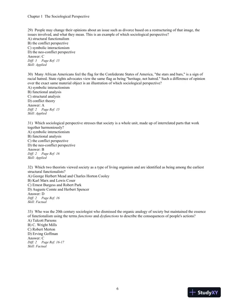 Essentials Of Sociology: A Down-To-Earth Approach, 8th Edition Test Bank, page 8