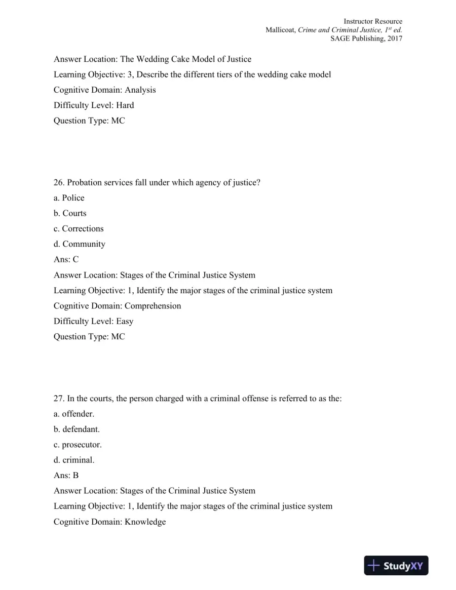 Crime and Criminal Justice: Concepts and Controversies 1st Edition Test Bank, page 14