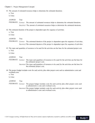 Successful Project Management, 6th Edition Test Bank - Page 11 preview image