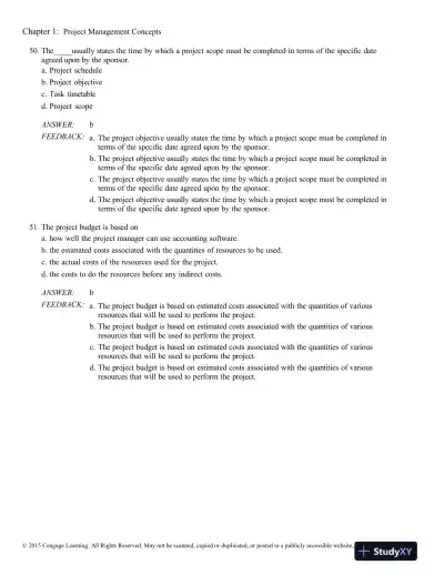 Successful Project Management, 6th Edition Test Bank - Page 14 preview image