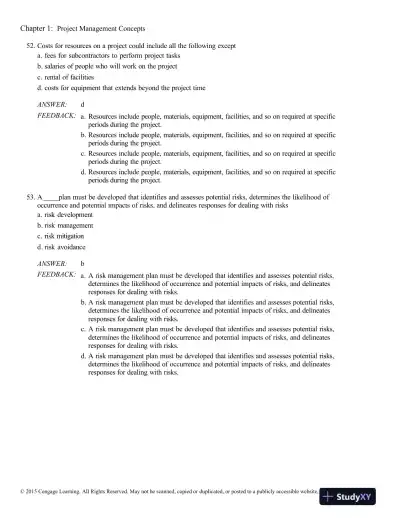 Successful Project Management, 6th Edition Test Bank - Page 15 preview image