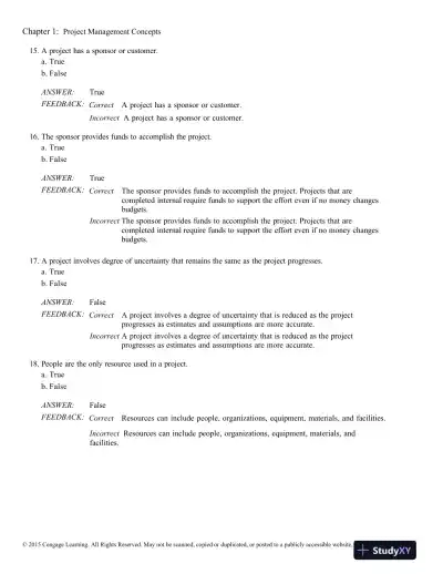 Successful Project Management, 6th Edition Test Bank - Page 5 preview image