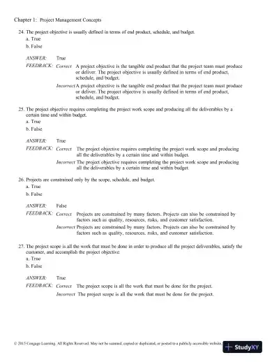 Successful Project Management, 6th Edition Test Bank - Page 7 preview image