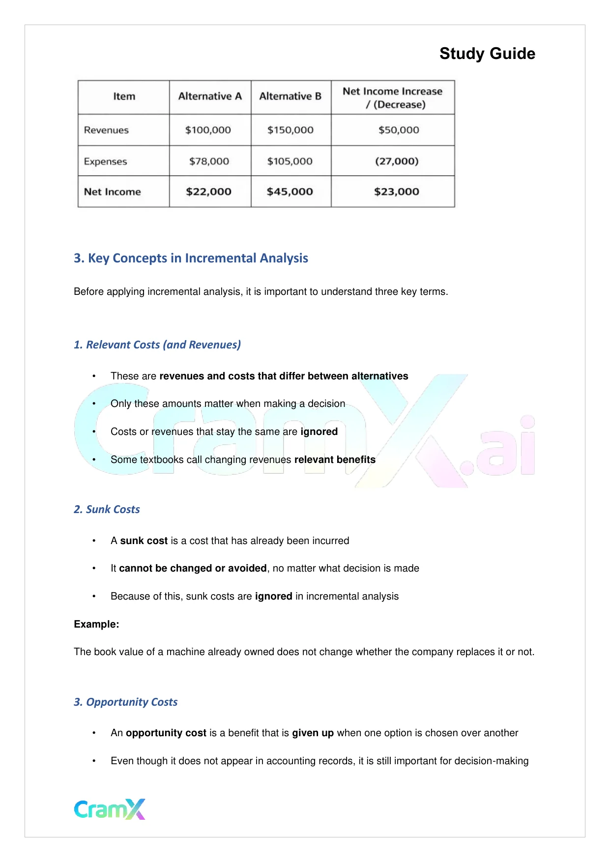 Accounting Principles II – Incremental Analysis - Page 3 preview image