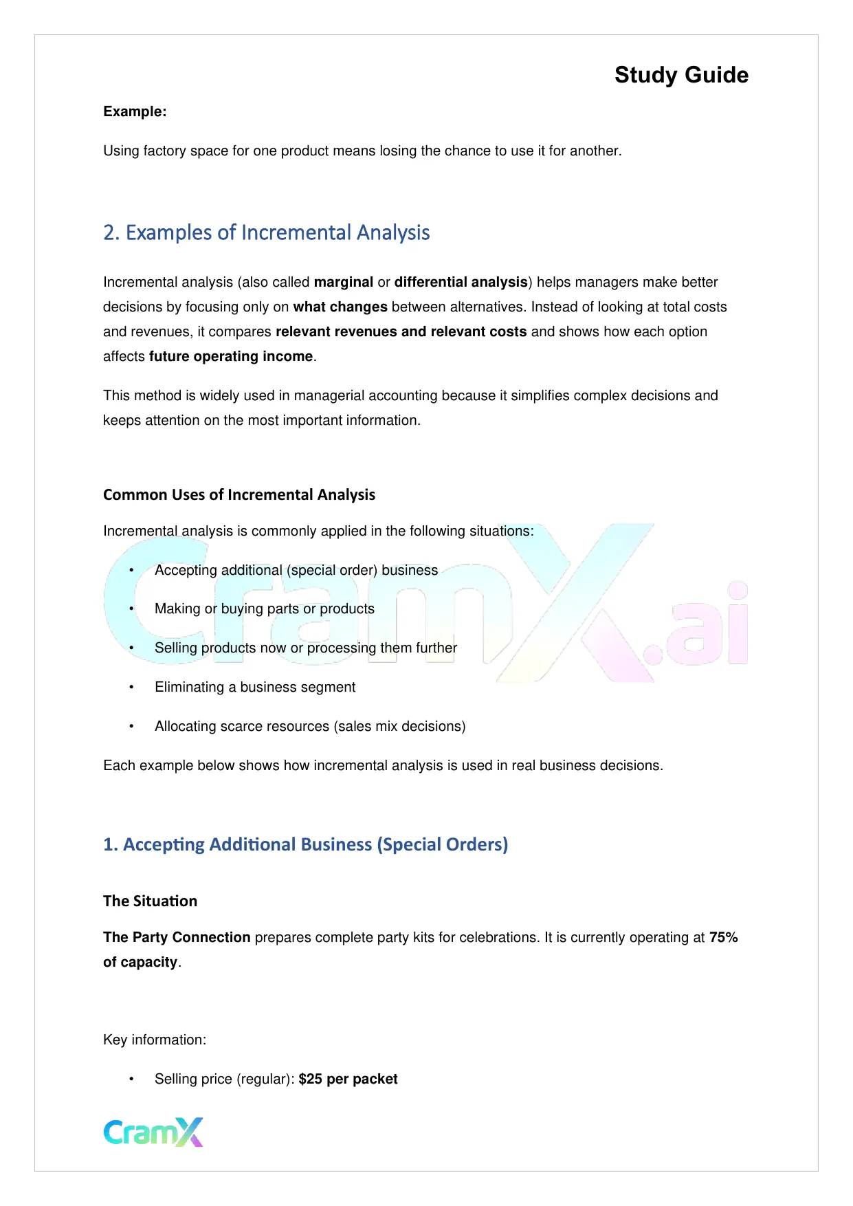 Accounting Principles II – Incremental Analysis - Page 4 preview image