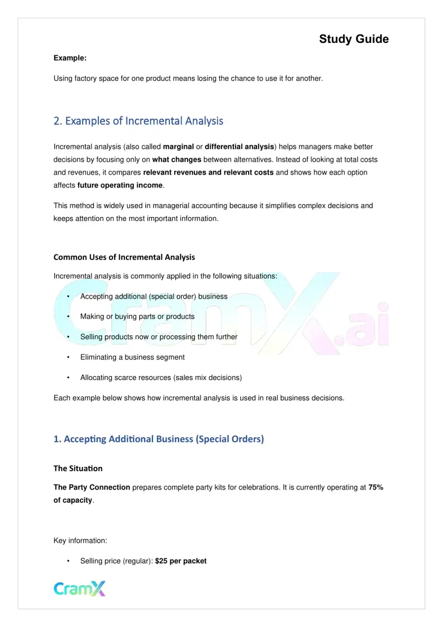 Accounting Principles II – Incremental Analysis, page 4