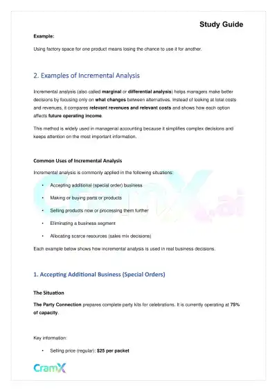 Accounting Principles II – Incremental Analysis - Page 4 preview image