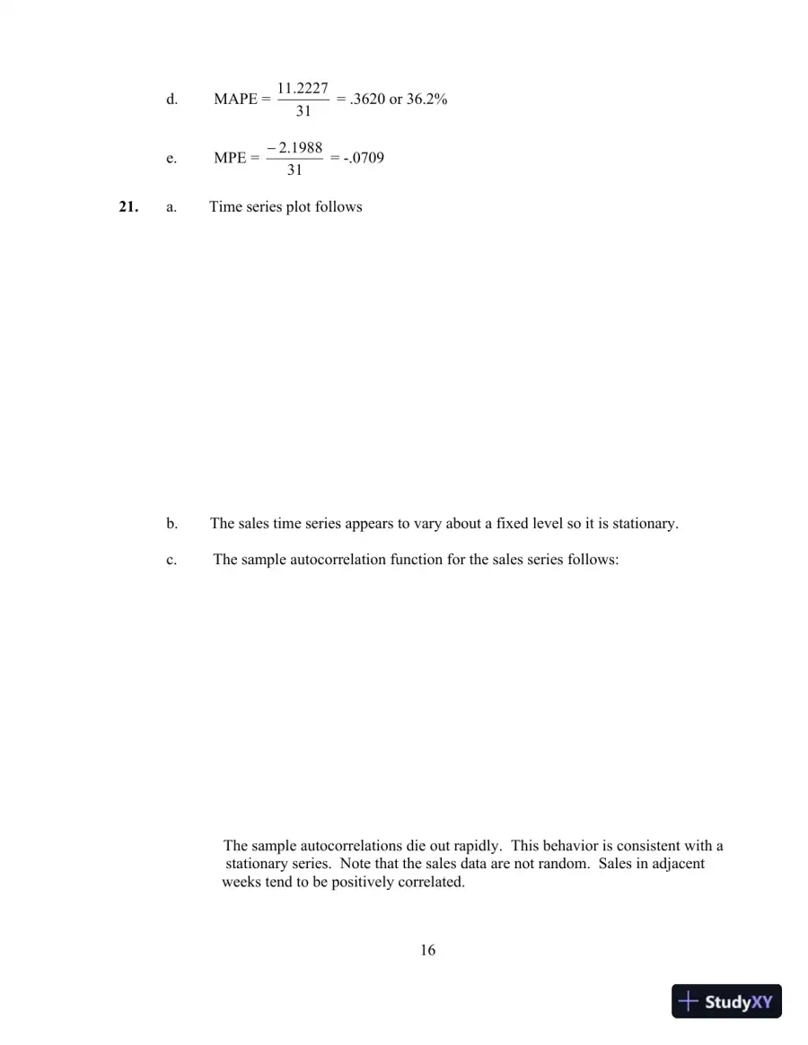 Solution Manual for Business Forecasting, 9th Edition, page 21