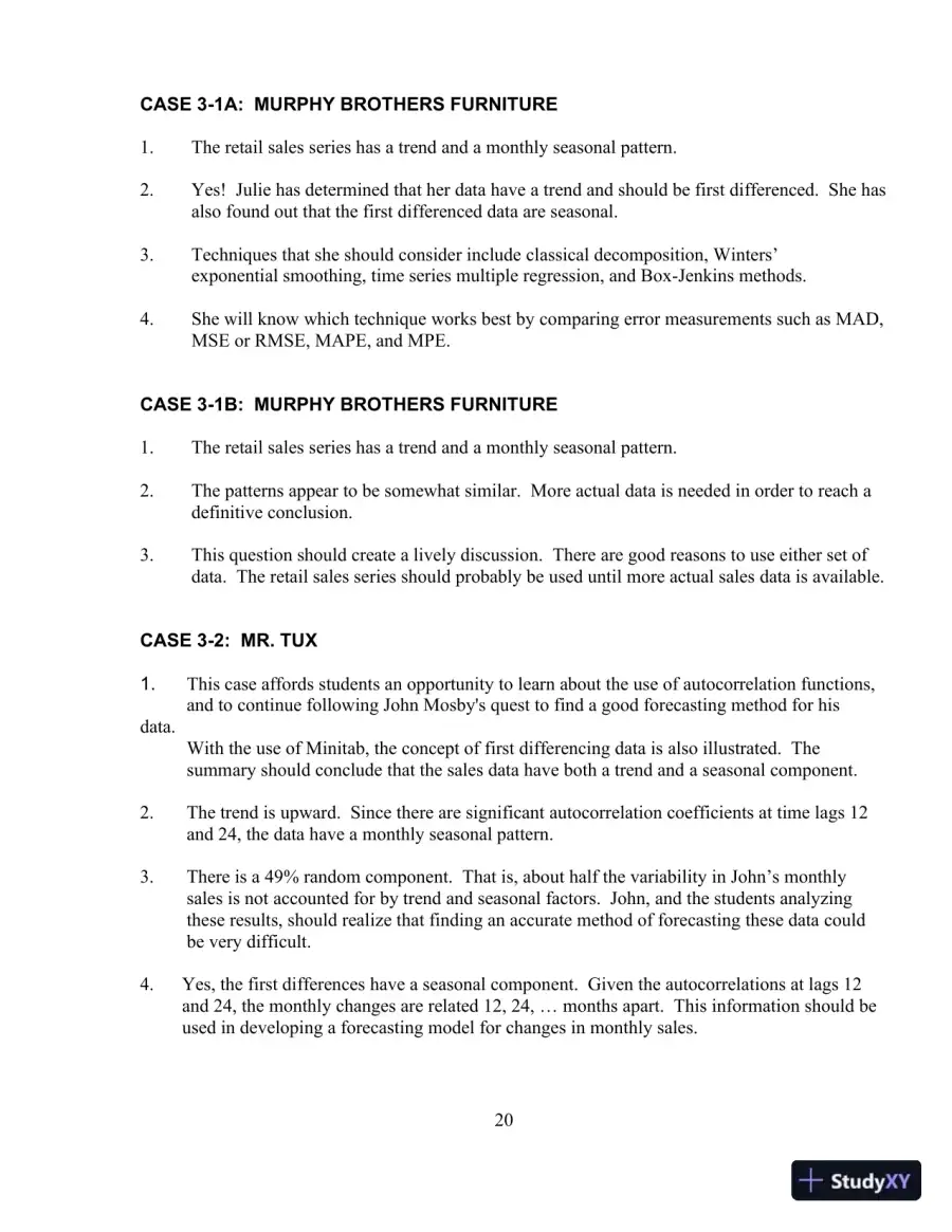Solution Manual for Business Forecasting, 9th Edition, page 25